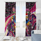 Merry Christmas AFL Brisbane Lions Window Curtain Aboriginal Santa Football Mascot