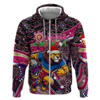 Merry Christmas AFL Brisbane Lions Zip Hoodie Aboriginal Santa Football Mascot