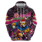Merry Christmas AFL Brisbane Lions Zip Hoodie Aboriginal Santa Football Mascot