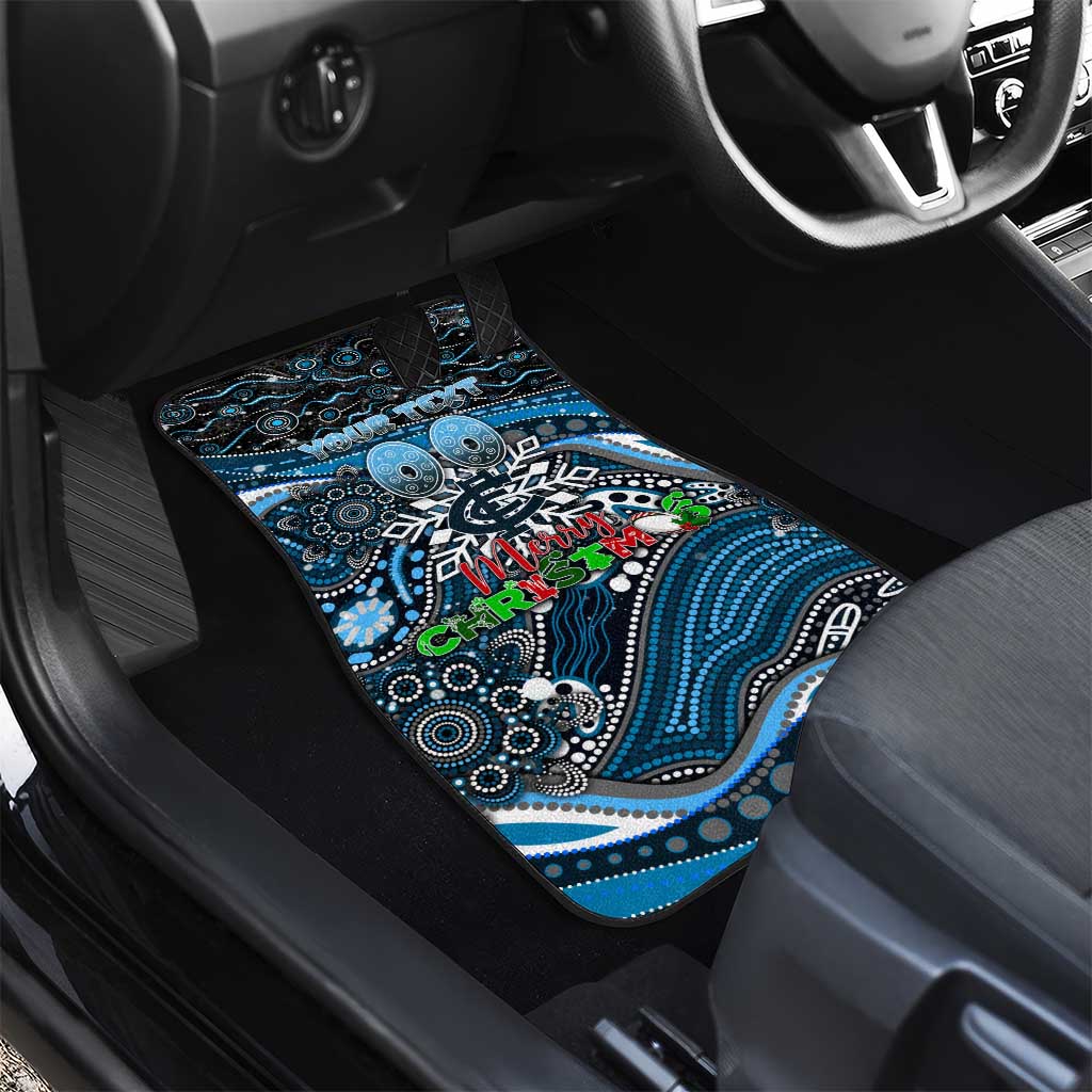 Merry Christmas AFL Carlton Blues Car Mats Aboriginal Santa Football Mascot