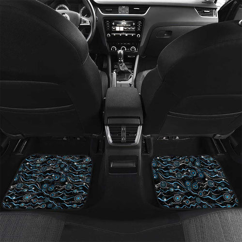 Merry Christmas AFL Carlton Blues Car Mats Aboriginal Santa Football Mascot