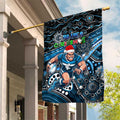 Merry Christmas AFL Carlton Blues Garden Flag Aboriginal Santa Football Mascot