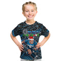Merry Christmas AFL Carlton Blues Kid T Shirt Aboriginal Santa Football Mascot