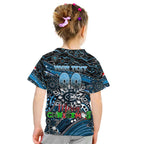 Merry Christmas AFL Carlton Blues Kid T Shirt Aboriginal Santa Football Mascot