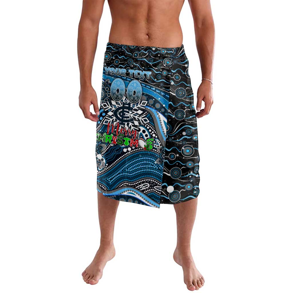 Merry Christmas AFL Carlton Blues Lavalava Aboriginal Santa Football Mascot