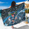 Merry Christmas AFL Carlton Blues Sarong Aboriginal Santa Football Mascot