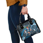 Merry Christmas AFL Carlton Blues Shoulder Handbag Aboriginal Santa Football Mascot