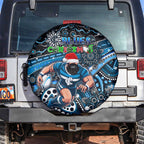 Merry Christmas AFL Carlton Blues Spare Tire Cover Aboriginal Santa Football Mascot