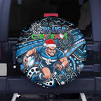 Merry Christmas AFL Carlton Blues Spare Tire Cover Aboriginal Santa Football Mascot