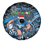 Merry Christmas AFL Carlton Blues Spare Tire Cover Aboriginal Santa Football Mascot