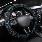 Merry Christmas AFL Carlton Blues Steering Wheel Cover Aboriginal Santa Football Mascot