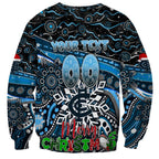 Merry Christmas AFL Carlton Blues Sweatshirt Aboriginal Santa Football Mascot