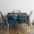 Merry Christmas AFL Carlton Blues Tablecloth Aboriginal Santa Football Mascot