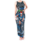 Merry Christmas AFL Carlton Blues Tank Maxi Dress Aboriginal Santa Football Mascot
