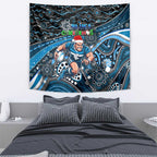 Merry Christmas AFL Carlton Blues Tapestry Aboriginal Santa Football Mascot