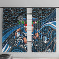 Merry Christmas AFL Carlton Blues Window Curtain Aboriginal Santa Football Mascot