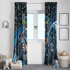Merry Christmas AFL Carlton Blues Window Curtain Aboriginal Santa Football Mascot