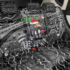 Merry Christmas AFL Collingwood Magpies Back Car Seat Cover Aboriginal Santa Football Mascot