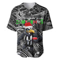 Merry Christmas AFL Collingwood Magpies Baseball Jersey Aboriginal Santa Football Mascot