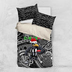 Merry Christmas AFL Collingwood Magpies Bedding Set Aboriginal Santa Football Mascot