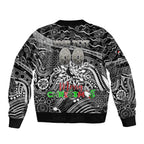 Merry Christmas AFL Collingwood Magpies Bomber Jacket Aboriginal Santa Football Mascot