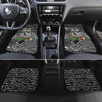 Merry Christmas AFL Collingwood Magpies Car Mats Aboriginal Santa Football Mascot