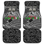 Merry Christmas AFL Collingwood Magpies Car Mats Aboriginal Santa Football Mascot