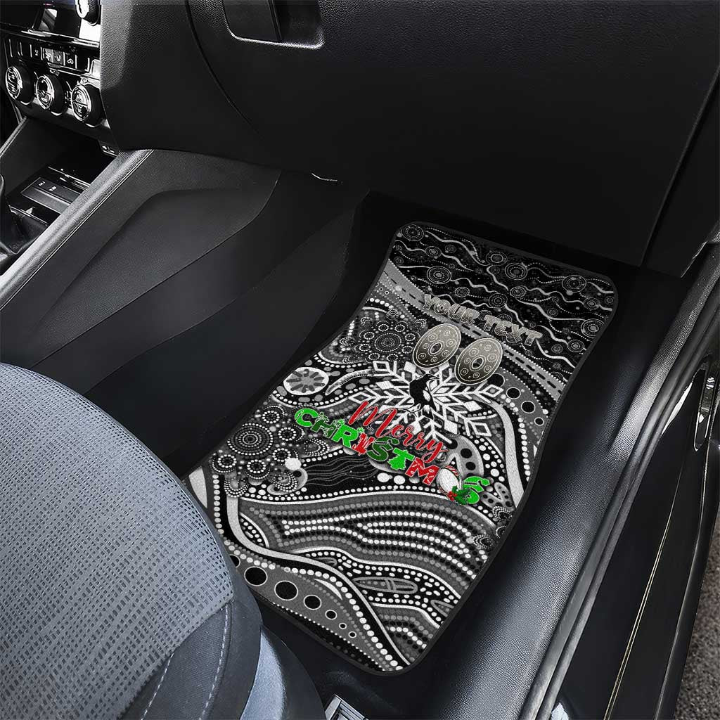 Merry Christmas AFL Collingwood Magpies Car Mats Aboriginal Santa Football Mascot