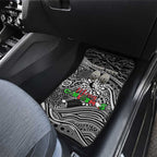 Merry Christmas AFL Collingwood Magpies Car Mats Aboriginal Santa Football Mascot