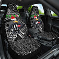 Merry Christmas AFL Collingwood Magpies Car Seat Cover Aboriginal Santa Football Mascot