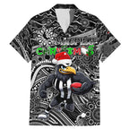 Merry Christmas AFL Collingwood Magpies Family Matching Mermaid Dress and Hawaiian Shirt Aboriginal Santa Football Mascot
