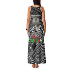 Merry Christmas AFL Collingwood Magpies Family Matching Tank Maxi Dress and Hawaiian Shirt Aboriginal Santa Football Mascot