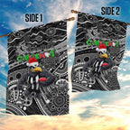 Merry Christmas AFL Collingwood Magpies Garden Flag Aboriginal Santa Football Mascot