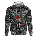 Merry Christmas AFL Collingwood Magpies Hoodie Aboriginal Santa Football Mascot