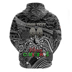 Merry Christmas AFL Collingwood Magpies Hoodie Aboriginal Santa Football Mascot