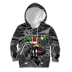 Merry Christmas AFL Collingwood Magpies Kid Hoodie Aboriginal Santa Football Mascot