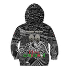 Merry Christmas AFL Collingwood Magpies Kid Hoodie Aboriginal Santa Football Mascot