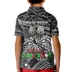 Merry Christmas AFL Collingwood Magpies Kid Polo Shirt Aboriginal Santa Football Mascot