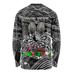 Merry Christmas AFL Collingwood Magpies Long Sleeve Shirt Aboriginal Santa Football Mascot
