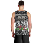Merry Christmas AFL Collingwood Magpies Men Tank Top Aboriginal Santa Football Mascot