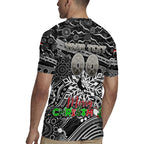 Merry Christmas AFL Collingwood Magpies Rugby Jersey Aboriginal Santa Football Mascot