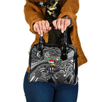 Merry Christmas AFL Collingwood Magpies Shoulder Handbag Aboriginal Santa Football Mascot