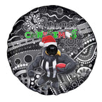 Merry Christmas AFL Collingwood Magpies Spare Tire Cover Aboriginal Santa Football Mascot