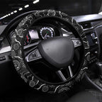 Merry Christmas AFL Collingwood Magpies Steering Wheel Cover Aboriginal Santa Football Mascot