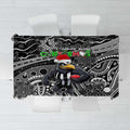 Merry Christmas AFL Collingwood Magpies Tablecloth Aboriginal Santa Football Mascot