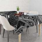 Merry Christmas AFL Collingwood Magpies Tablecloth Aboriginal Santa Football Mascot