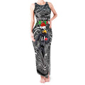 Merry Christmas AFL Collingwood Magpies Tank Maxi Dress Aboriginal Santa Football Mascot