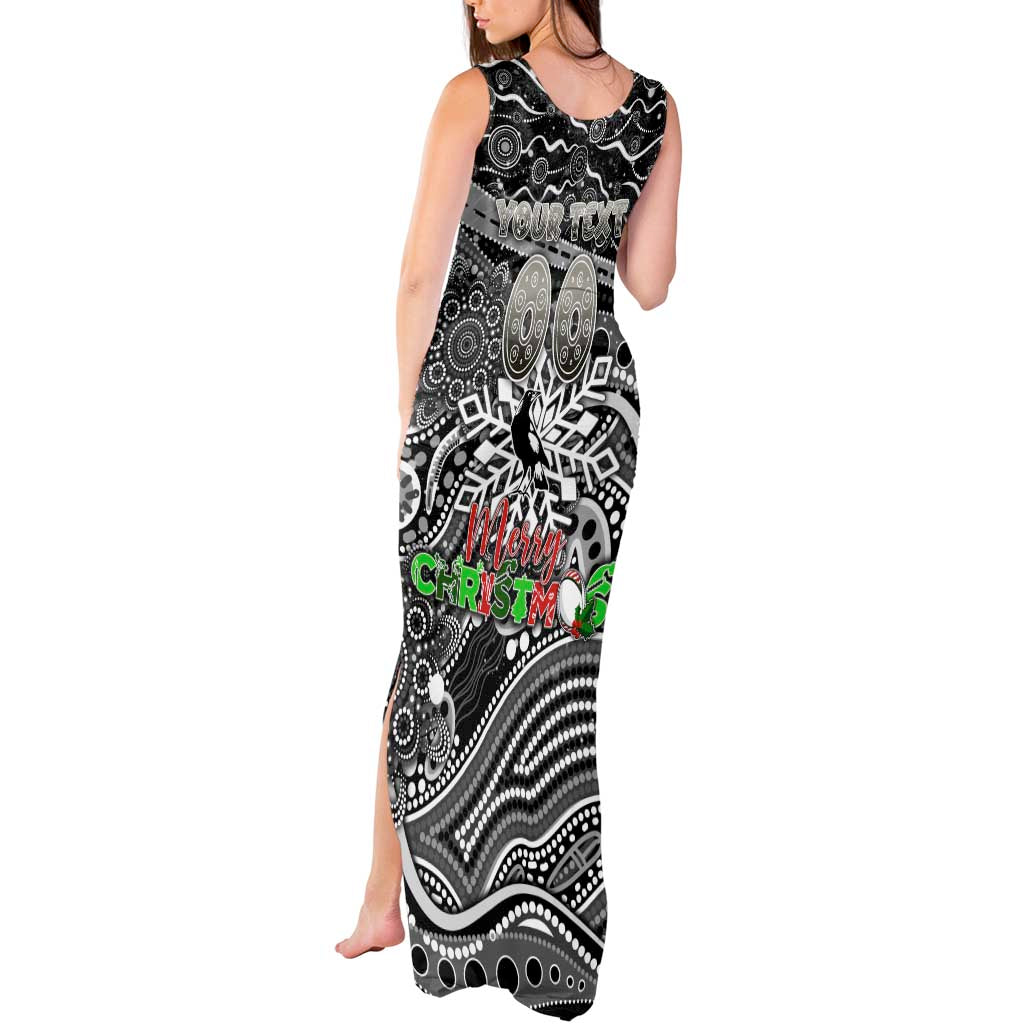 Merry Christmas AFL Collingwood Magpies Tank Maxi Dress Aboriginal Santa Football Mascot