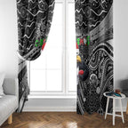 Merry Christmas AFL Collingwood Magpies Window Curtain Aboriginal Santa Football Mascot