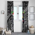 Merry Christmas AFL Collingwood Magpies Window Curtain Aboriginal Santa Football Mascot